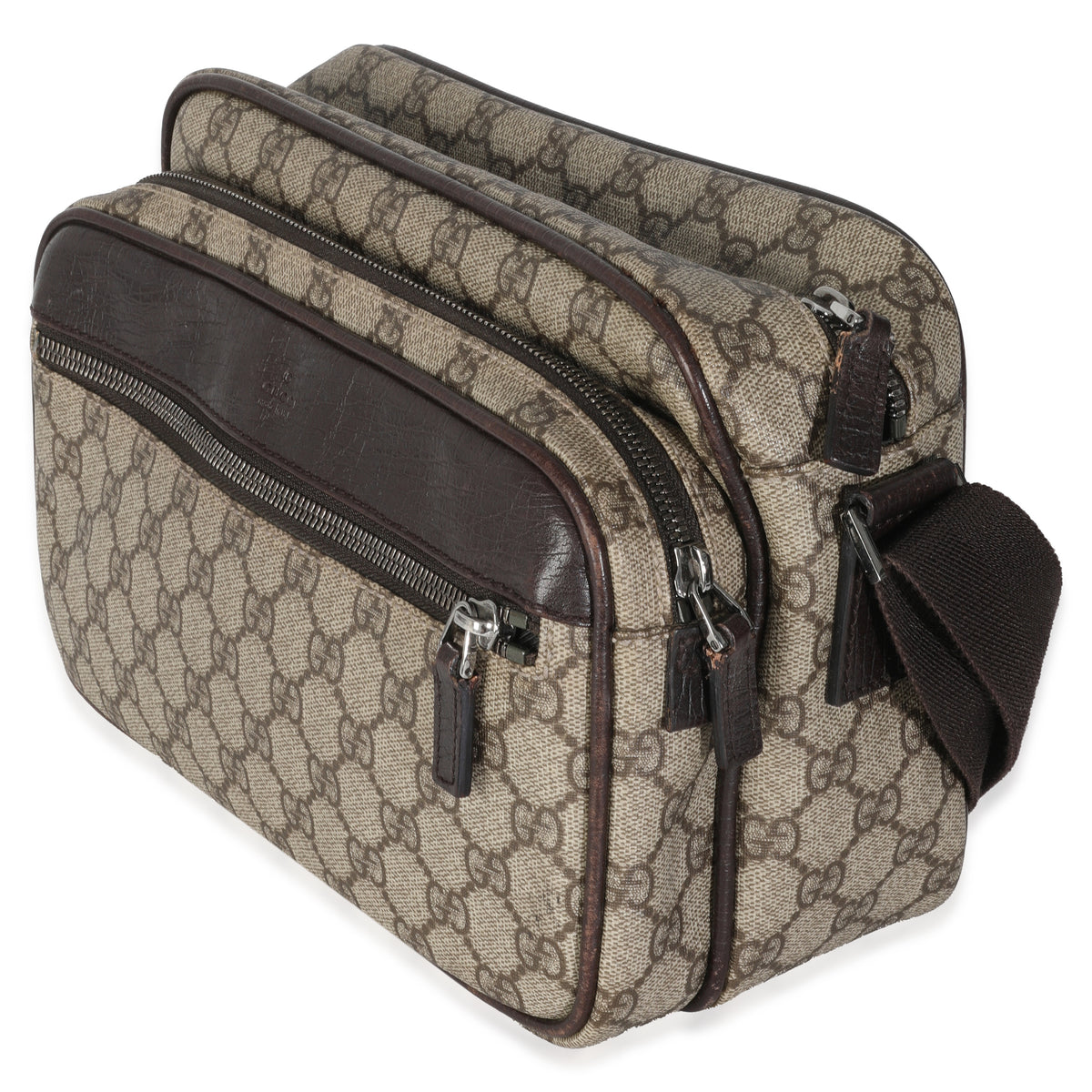 Beige GG Supreme Canvas Small Camera Messenger Bag