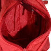 Red Tessuto Nylon Saffiano Small Buckle Messenger Bag