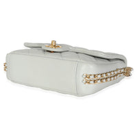 Chanel Light Blue Quilted Lambskin CC You Mini Flap Bag Handbag box