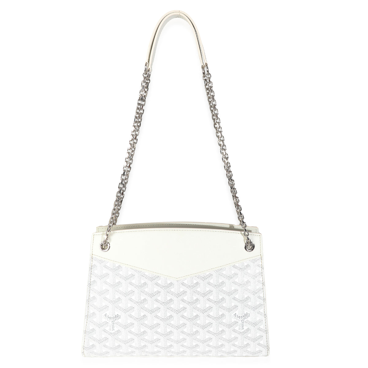 White Goyardine Canvas Rouette Structure PM