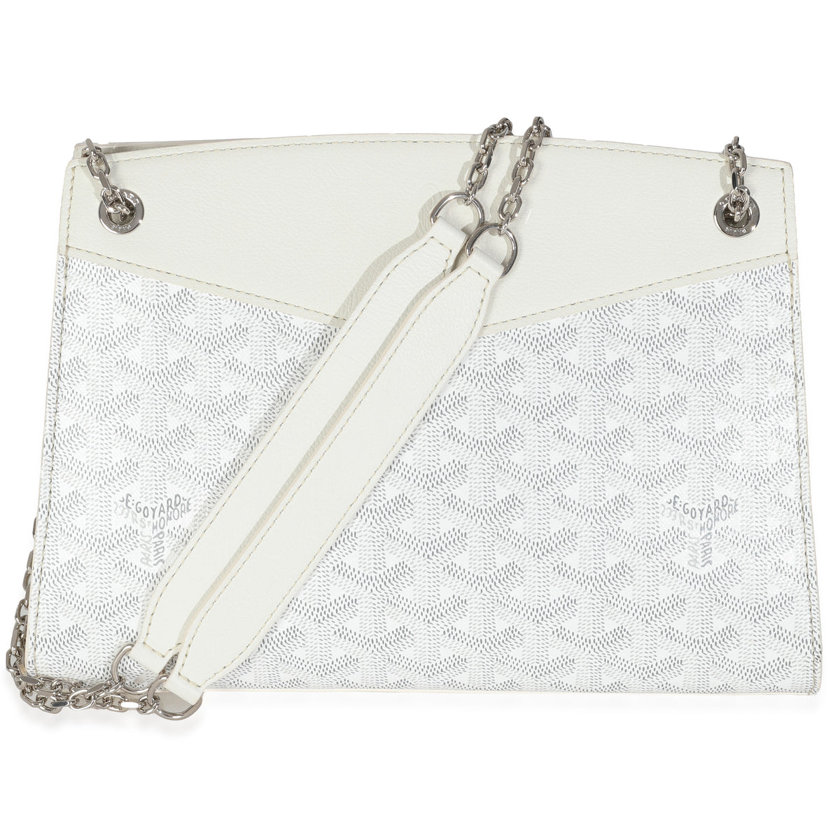 White Goyardine Canvas Rouette Structure PM