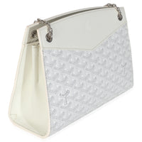 White Goyardine Canvas Rouette Structure PM