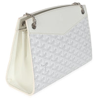 White Goyardine Canvas Rouette Structure PM