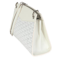 White Goyardine Canvas Rouette Structure PM