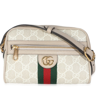 White GG Canvas Ophidia Mini Crossbody