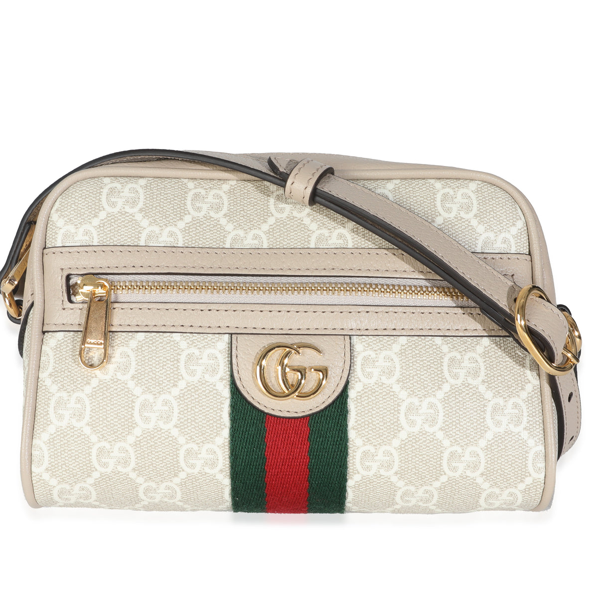 White GG Canvas Ophidia Mini Crossbody