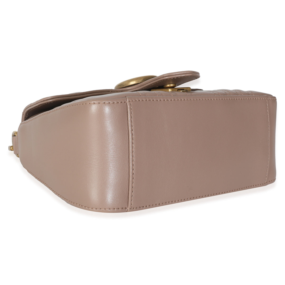 Porcelain Rose Calfskin Matelasse Mini GG Marmont Top Handle Bag