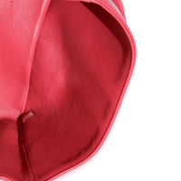 Dark Pink Chevron Lambskin Small Classic Double Flap Bag