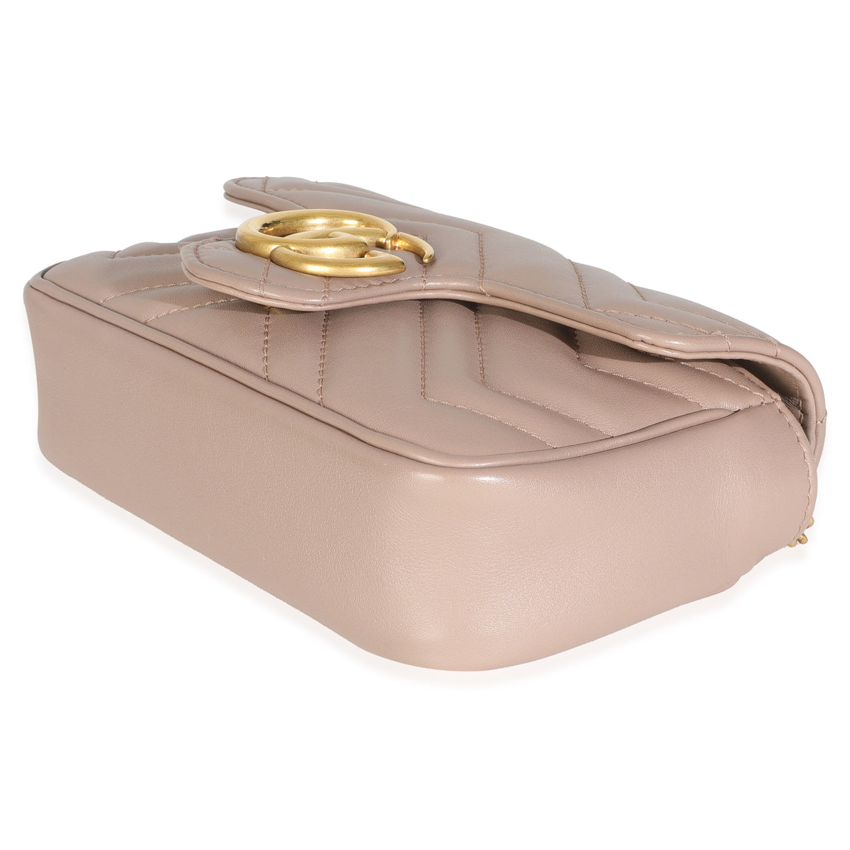 Porcelain Rose Calfskin Matelasse Super Mini GG Marmont Bag