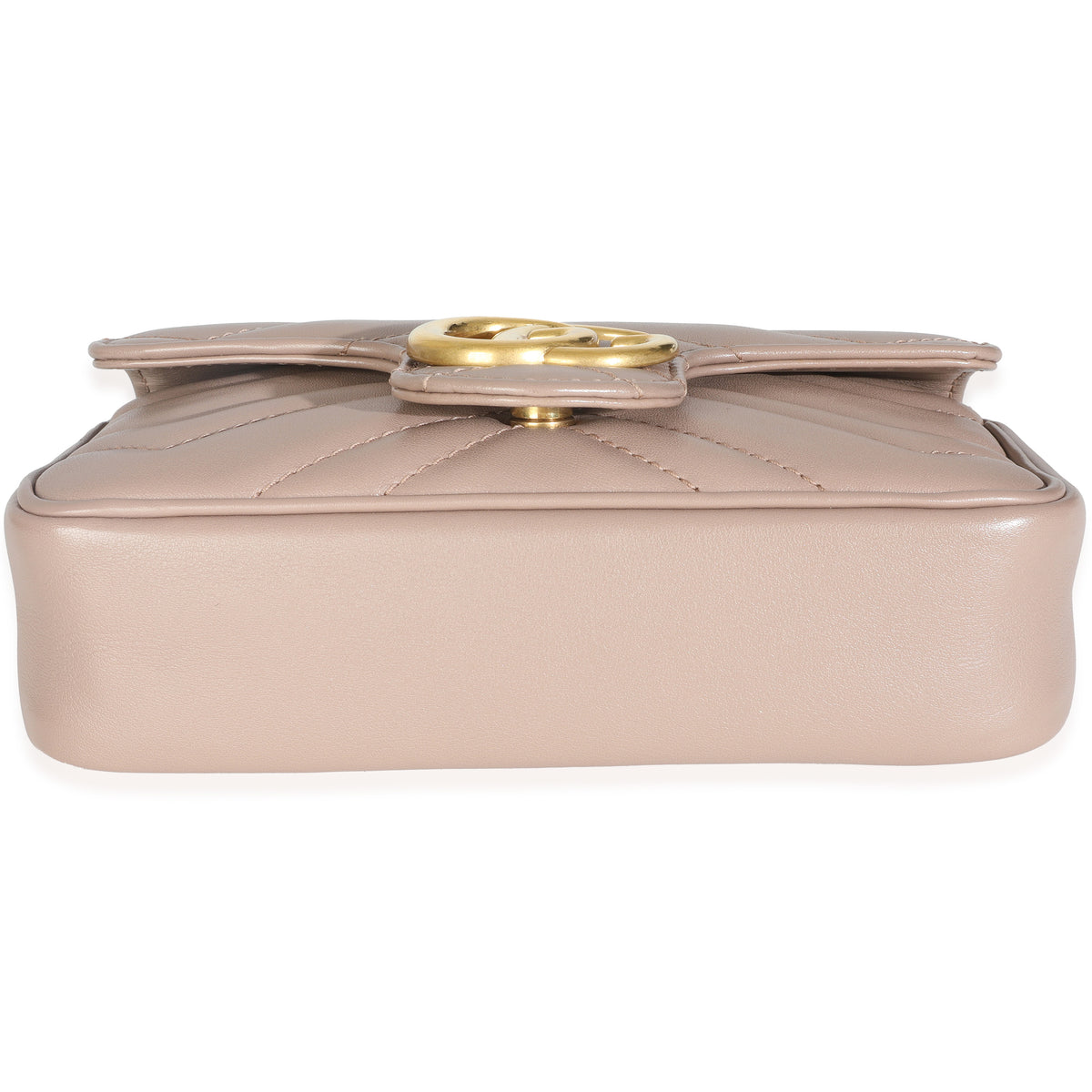 Porcelain Rose Calfskin Matelasse Super Mini GG Marmont Bag