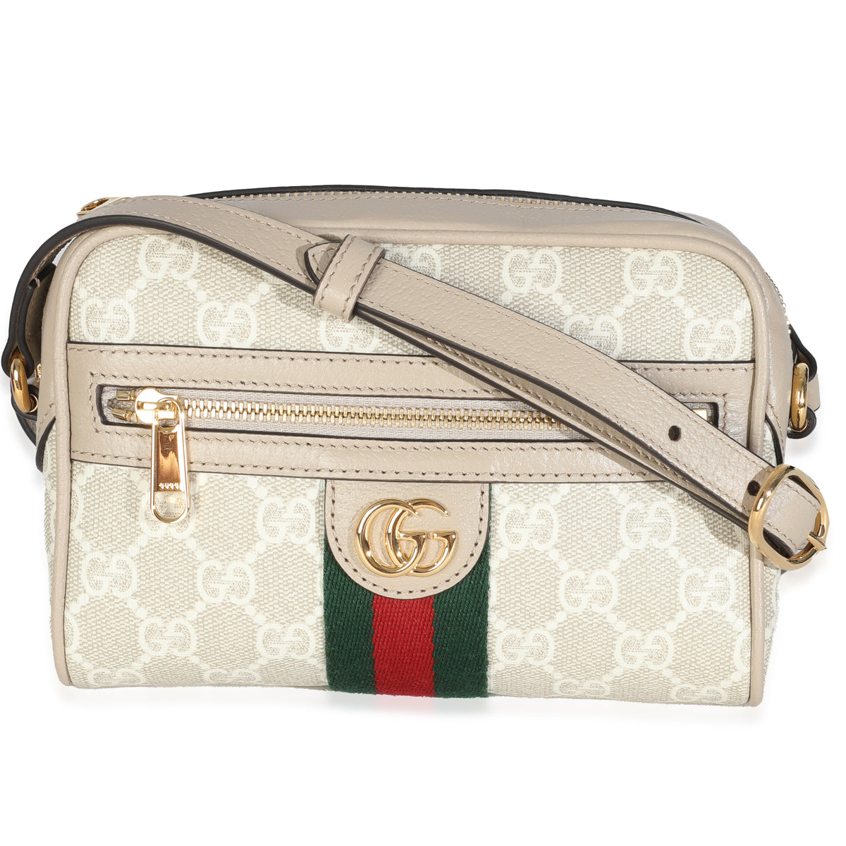 White GG Canvas Ophidia Mini Crossbody Bag