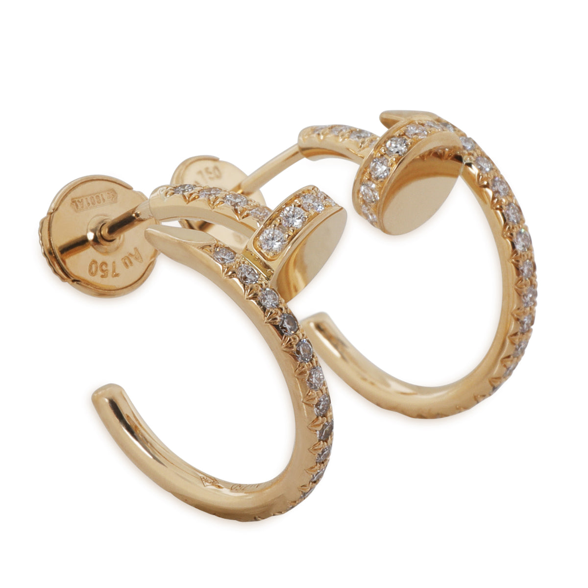 Yellow Gold Diamond Small Model Juste Un Clou Earrings