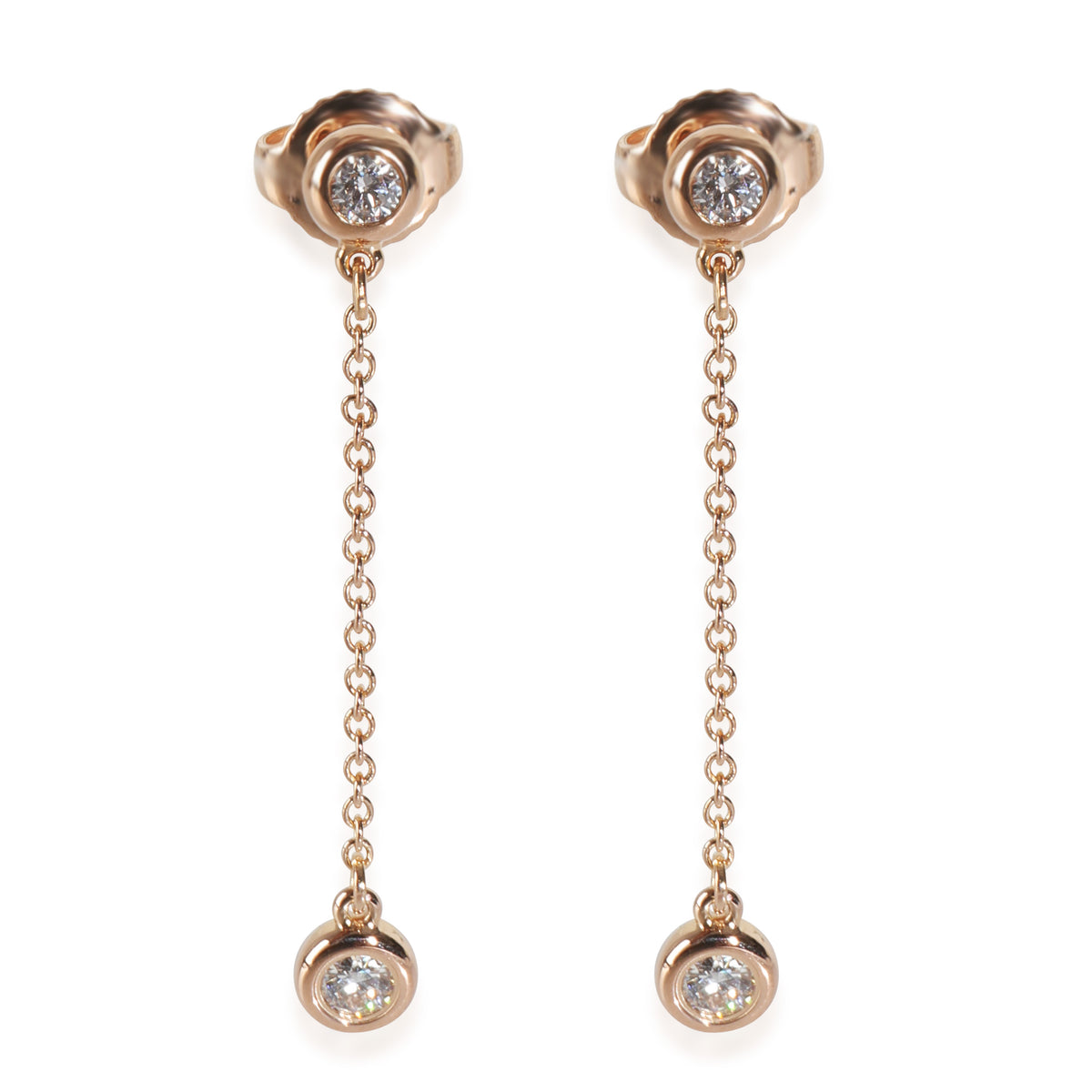 Rose Gold Diamond Elsa Peretti Diamonds By The Yard Earrings