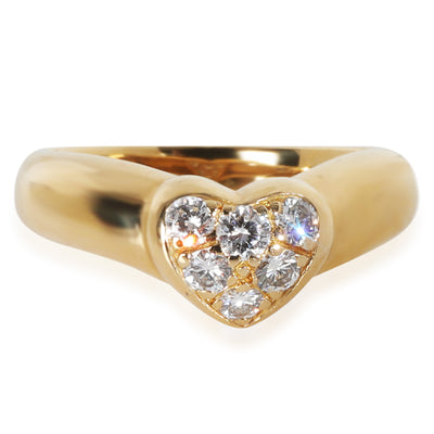 Yellow Gold Diamond Vintage Heart Ring