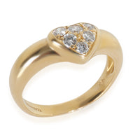 Yellow Gold Diamond Vintage Heart Ring