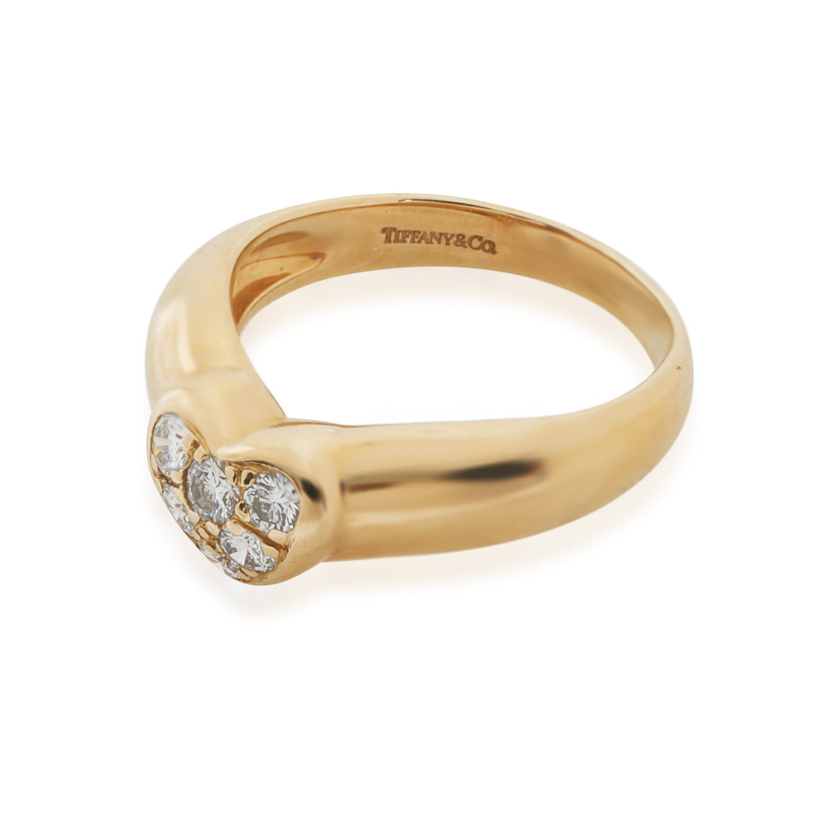 Yellow Gold Diamond Vintage Heart Ring