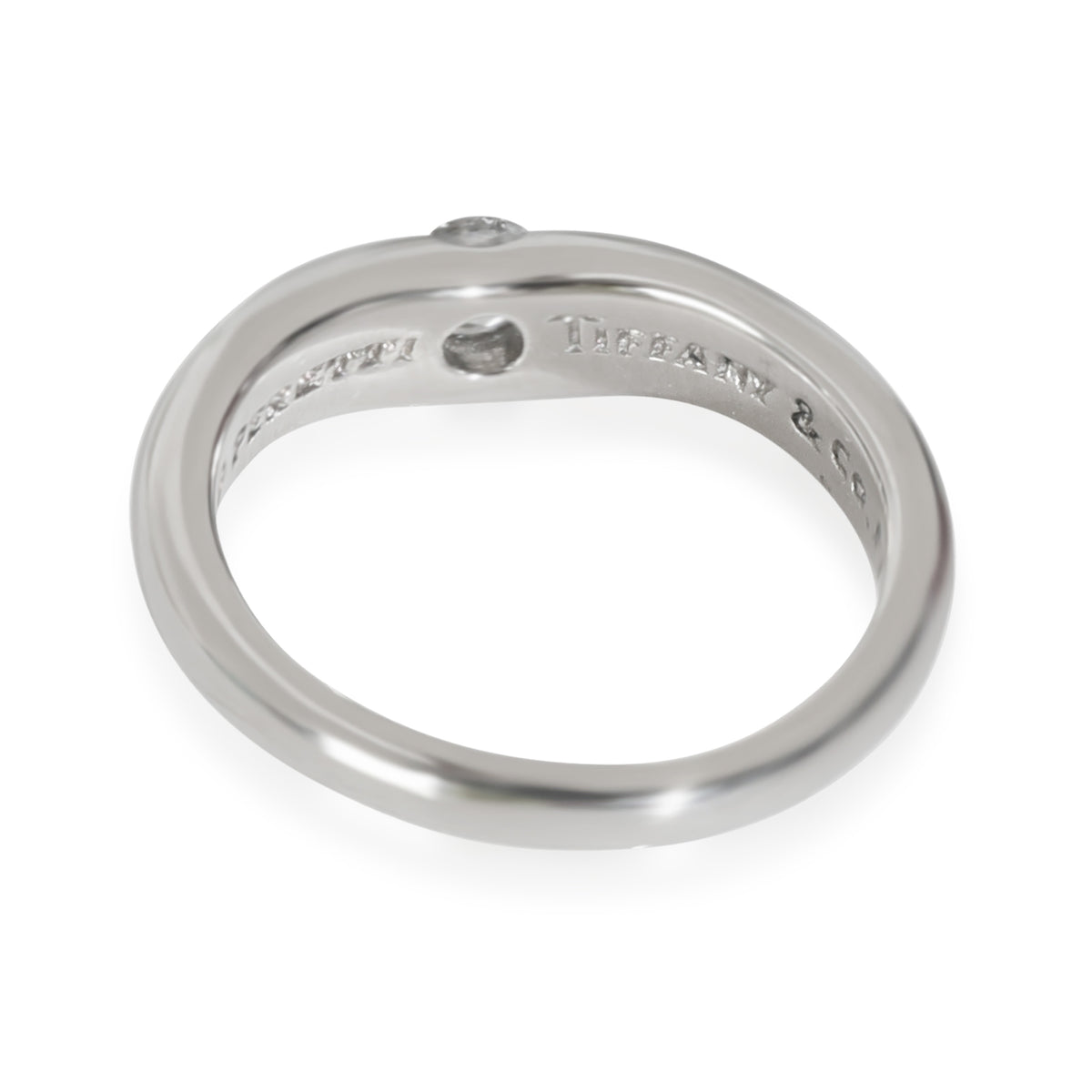 Platinum Diamond Vintage Elsa Peretti Curved Ring