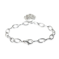 Sterling Silver  Filigree Heart & Key Charm Bracelet