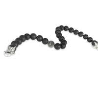 Sterling Silver Diamond Spiritual Bead Bracelet