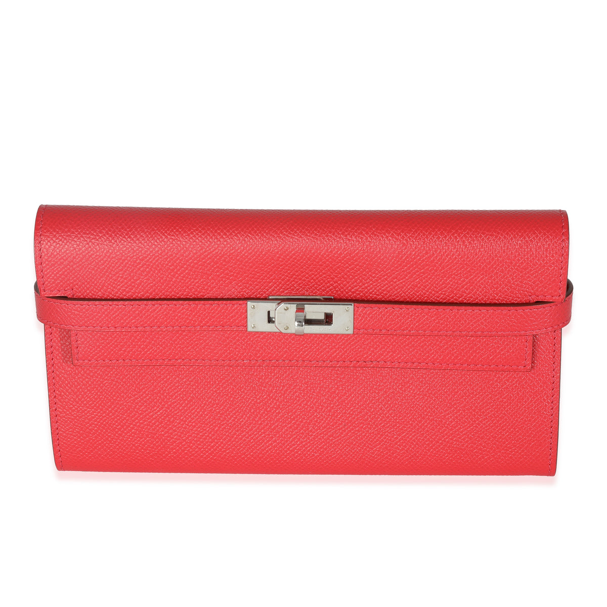 Vermillion Epsom Kelly Long Wallet PHW