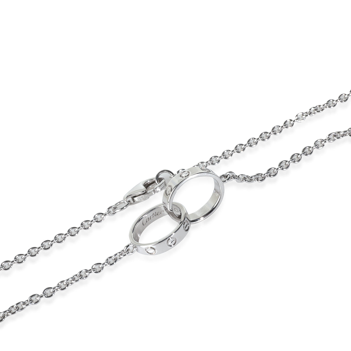White Gold  Love Necklace