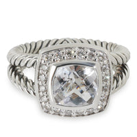 Sterling Silver Topaz and Diamond Petite Albion Ring