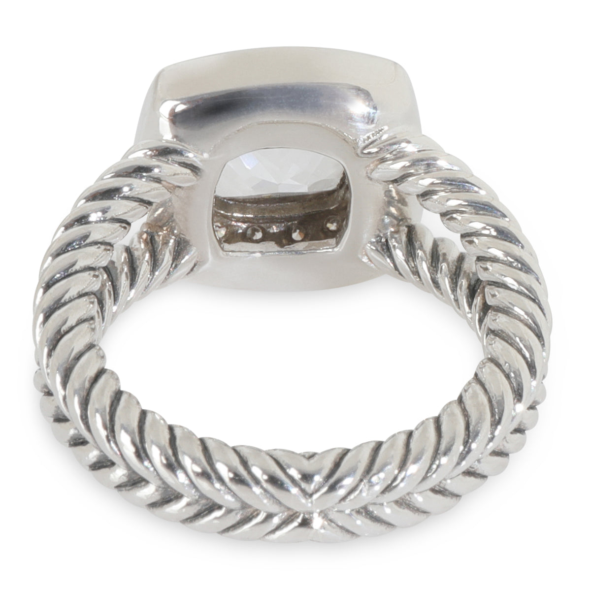 Sterling Silver Topaz and Diamond Petite Albion Ring