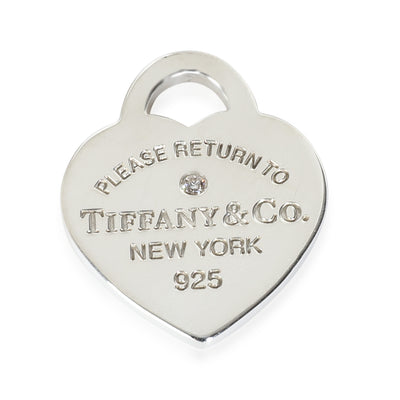 Sterling Silver Diamond Small Return To Tiffany Pendant