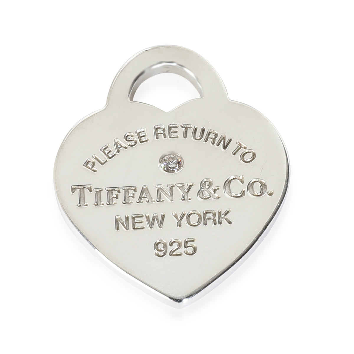 Sterling Silver Diamond Small Return To Tiffany Pendant