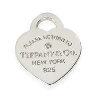 Sterling Silver Diamond Small Return To Tiffany Pendant