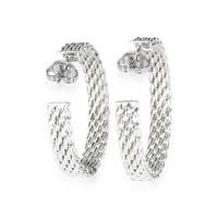 Sterling Silver  Somerset Mesh Hoop Earrings