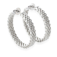Sterling Silver  Somerset Mesh Hoop Earrings