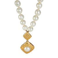 Gold-Plated  Vintage Faux Pearl Necklace