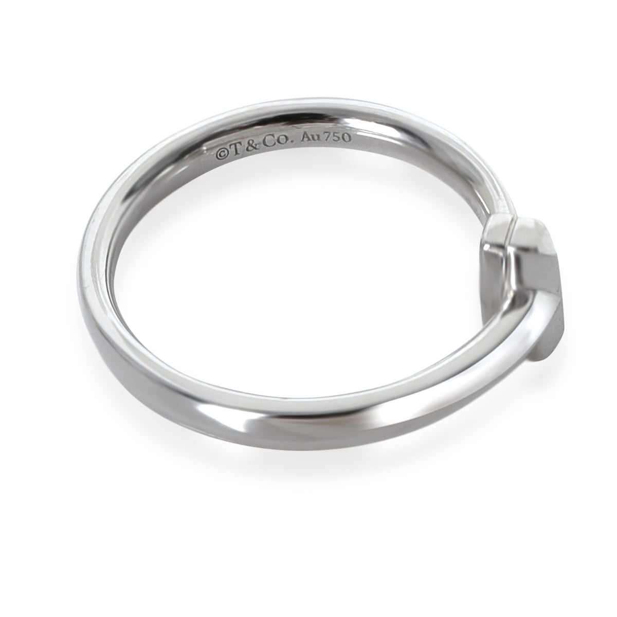 White Gold Diamond Tiffany T T1 Ring