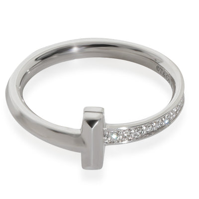 White Gold Diamond Tiffany T T1 Ring