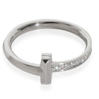 White Gold Diamond Tiffany T T1 Ring