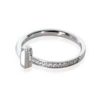White Gold Diamond Tiffany T T1 Ring