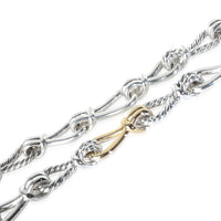 Yellow Gold & Sterling Silver  Thoroughbred Loop Linked Chain Neckl