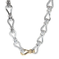 Yellow Gold & Sterling Silver  Thoroughbred Loop Linked Chain Neckl