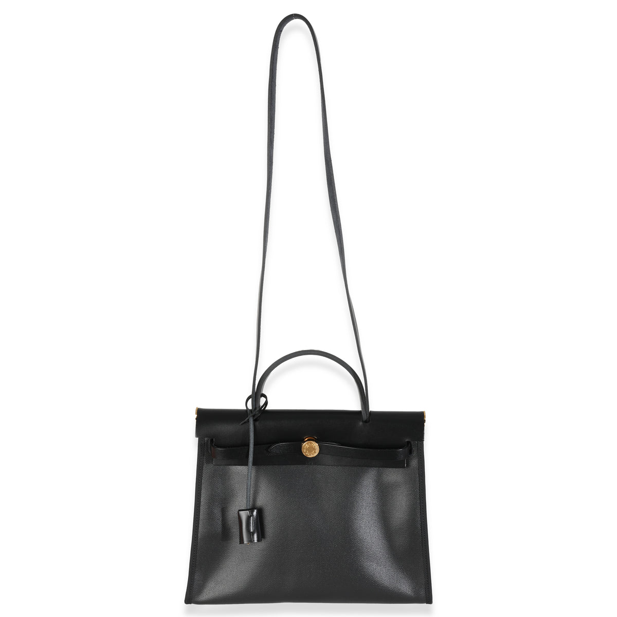 Black Ecru Toile H Berline Vache Hunter Herbag Zip PM 31 GHW