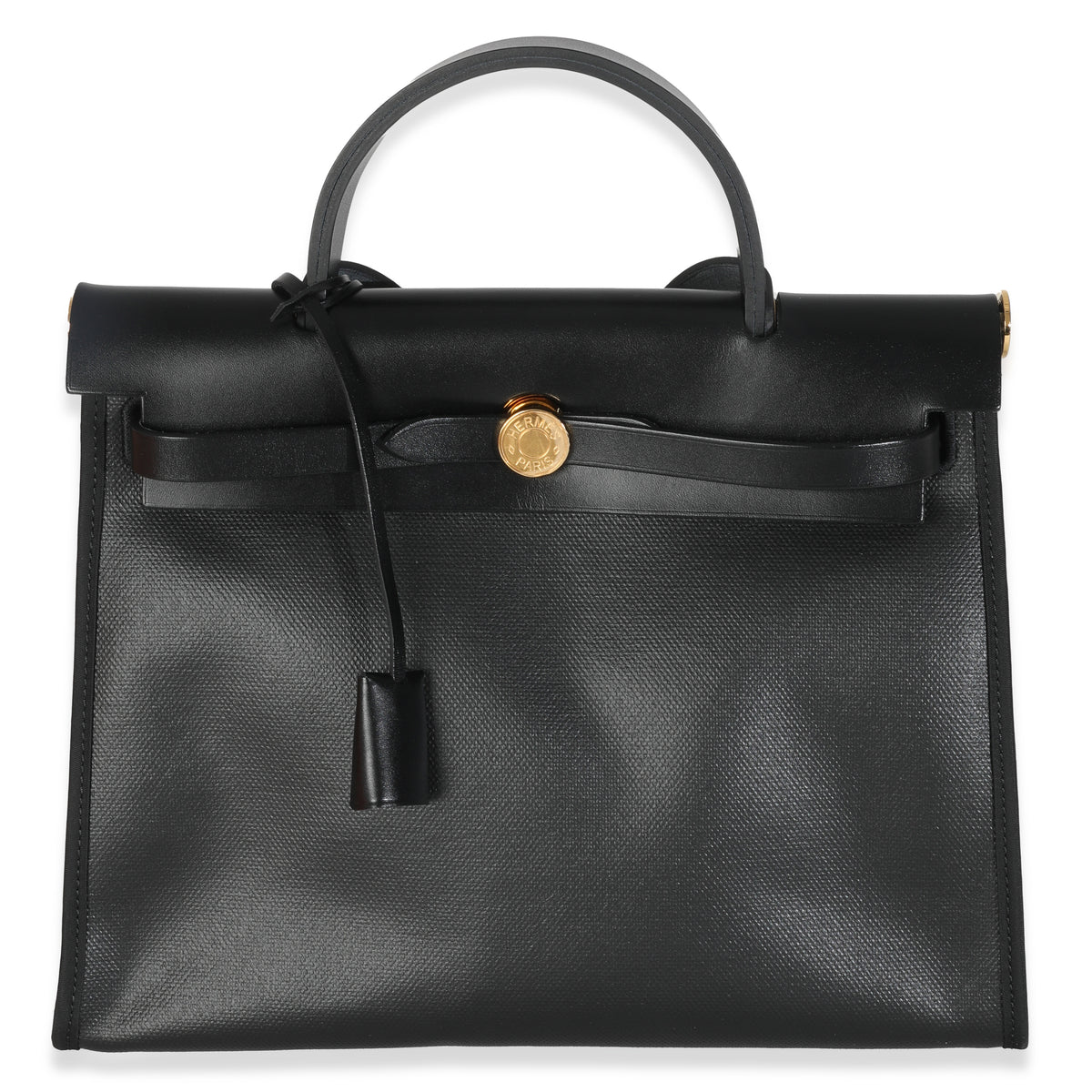 Black Ecru Toile H Berline Vache Hunter Herbag Zip PM 31 GHW