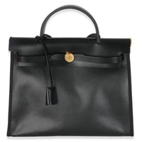 Black Ecru Toile H Berline Vache Hunter Herbag Zip PM 31 GHW