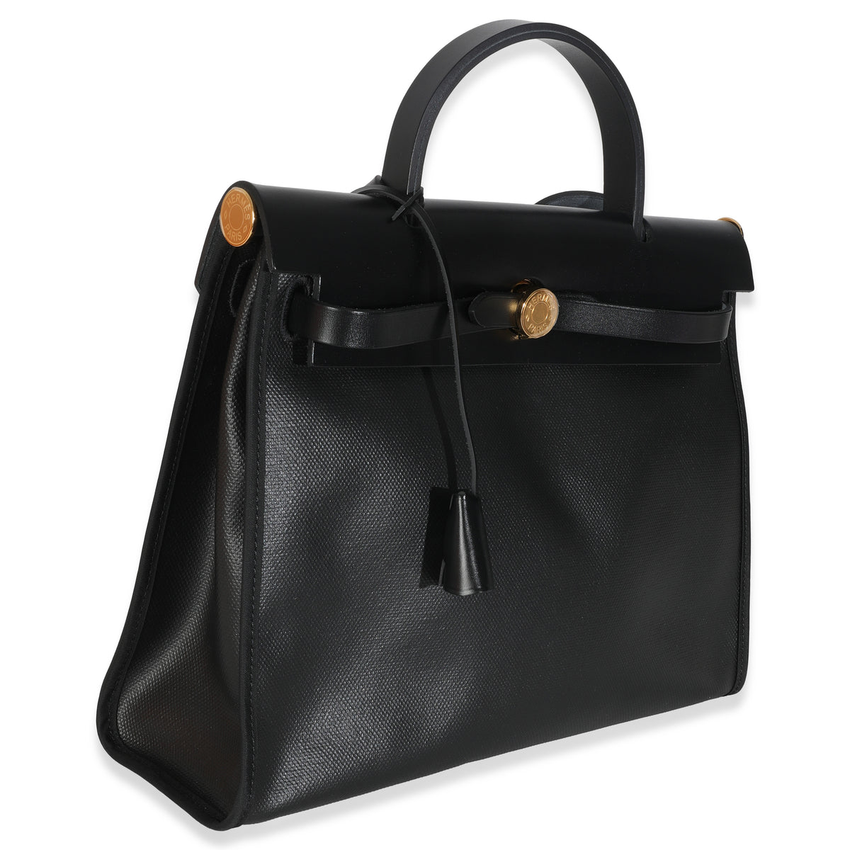 Black Ecru Toile H Berline Vache Hunter Herbag Zip PM 31 GHW