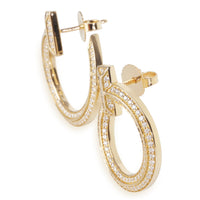 Tiffany & Co. Yellow Gold Diamond Tiffany T T1 Open Hoop Earrings sv
