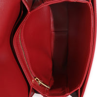 Carmin Shiny Calfskin Teen Triomphe Bag