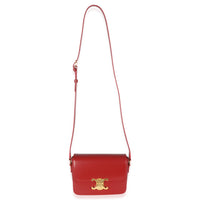 Carmin Shiny Calfskin Teen Triomphe Bag