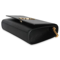 Black Grain De Poudre Medium Kate Chain Bag