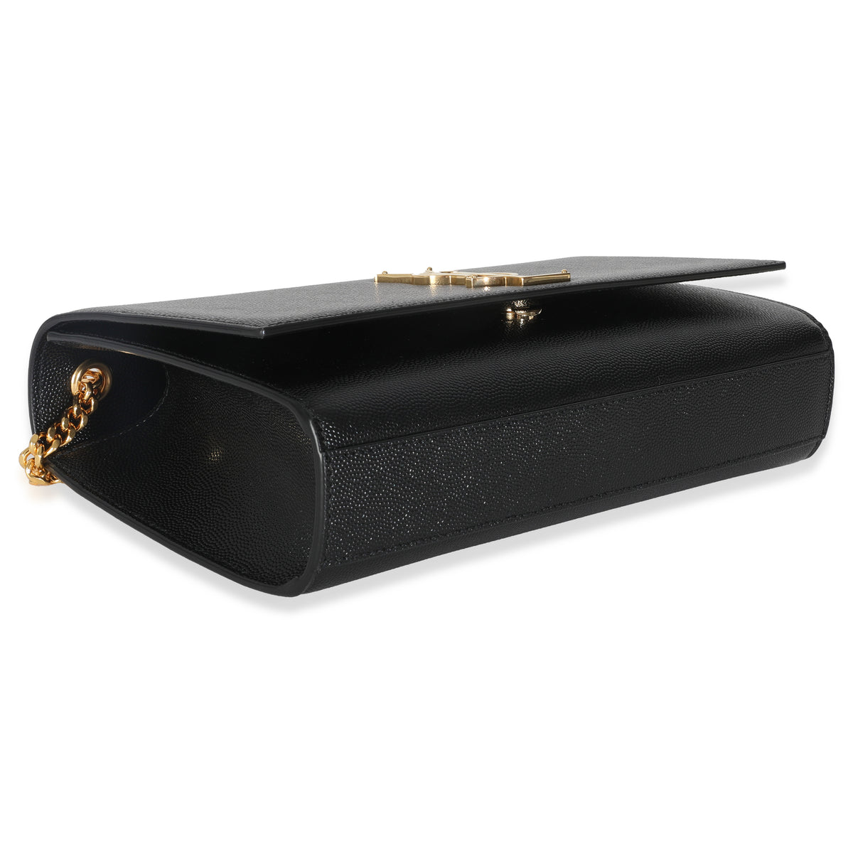 Black Grain De Poudre Medium Kate Chain Bag