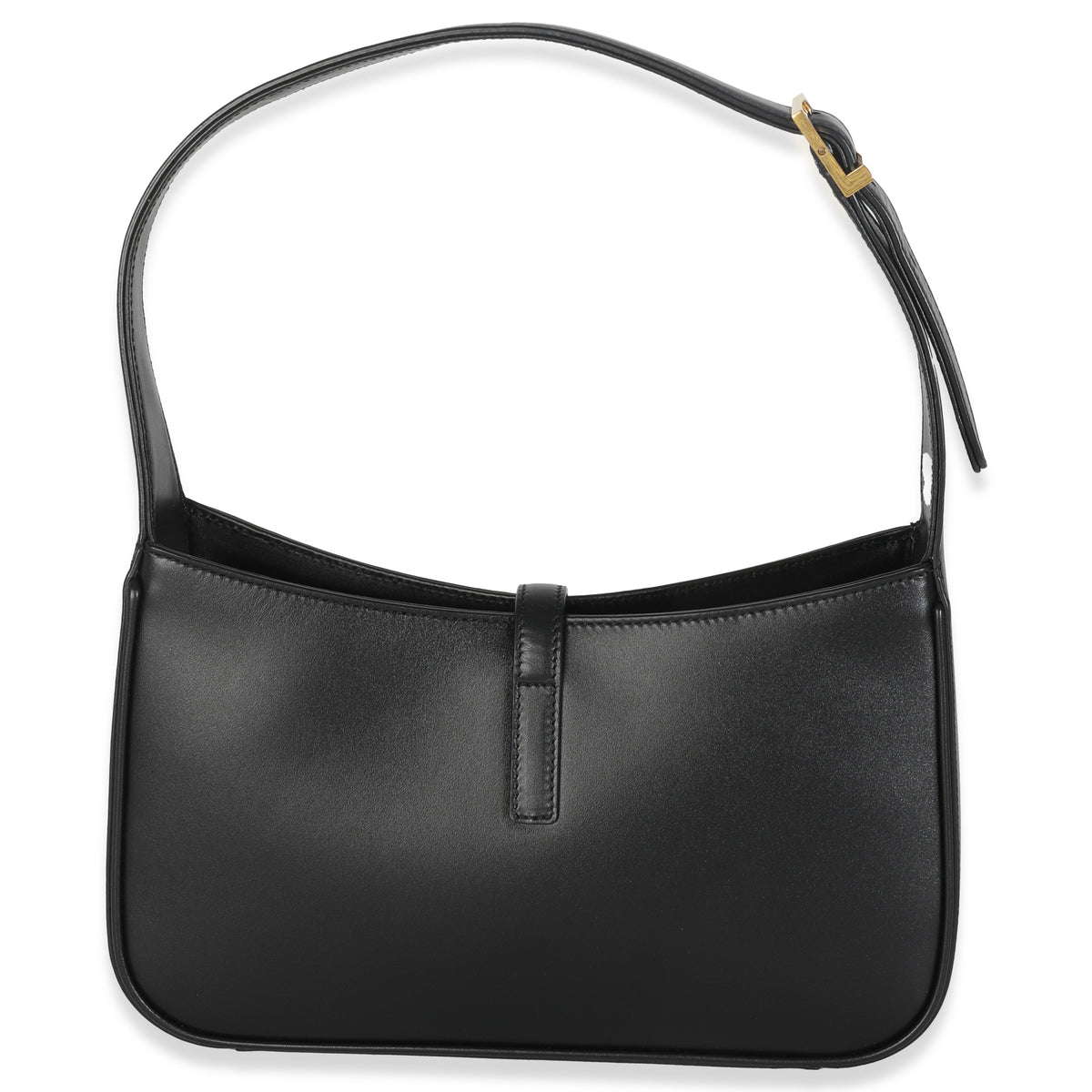 Saint Laurent Black Smooth Leather Le 5 a 7 Hobo Handbag bv