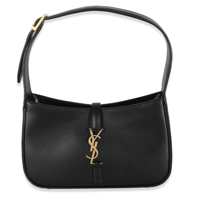 Black Smooth Leather Le 5 a 7 Hobo